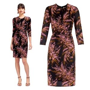 Whistles Wren Silk Floral Print Knee-Length Sheath Dress | 2